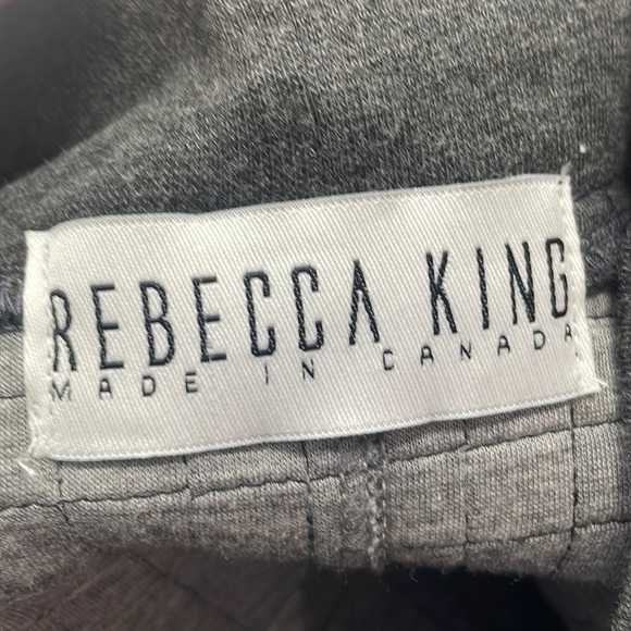 Rebecca King grey long cardigan Shacket thumbholes minimalist career casual sz m - Picture 6 of 13